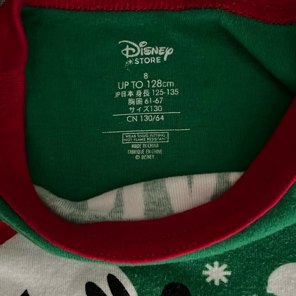 Disney Kids Christmas PJs size 8 - Picture 3 of 5